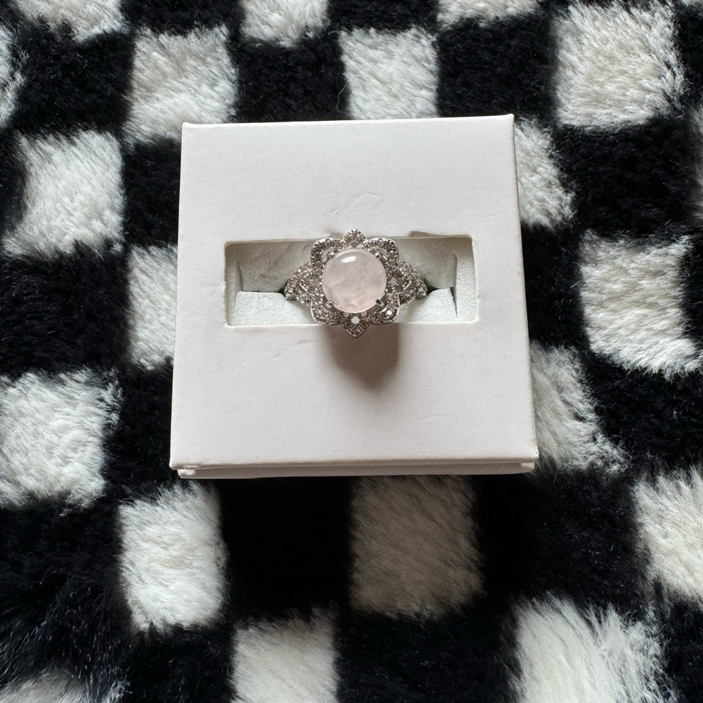 BP ring pink moonstone size 6